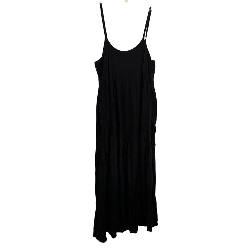 Lulus Favorite of the Day Tiered Maxi Dress Women XL Lined Black Boho Beach - Picture 4 of 11
